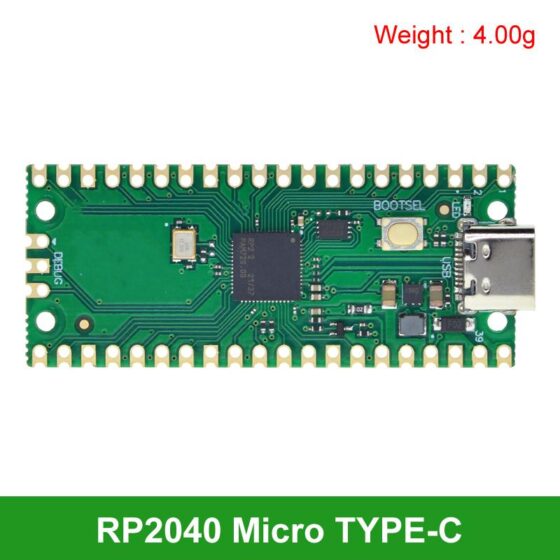 Raspberry Pi Pico χωρίς Headers (USB-C)