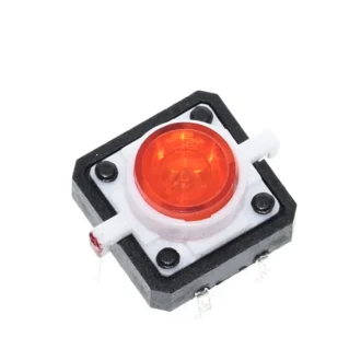 Tactile Push Button με LED Κόκκινο 12x12mm